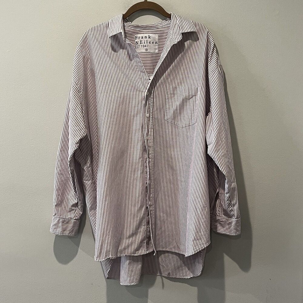 Frank & Eileen Striped Button Down Shirt - Black and White